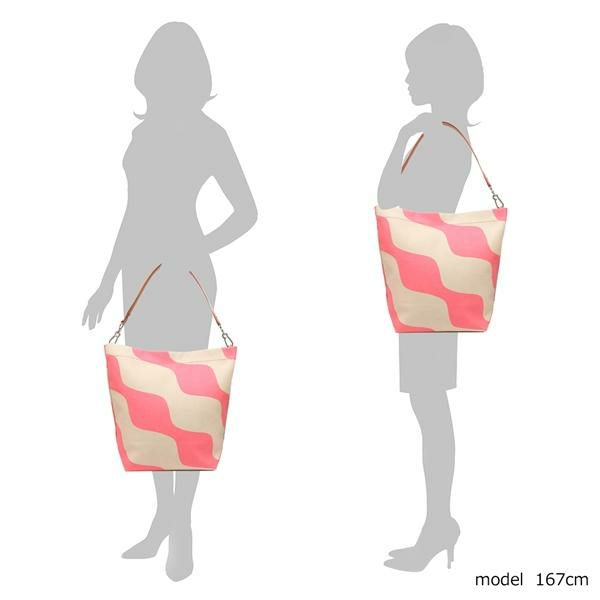 マリメッコ トートバッグ クーンサデ ブラウン ピンク レディース MARIMEKKO 049917 830 A4対応 詳細画像