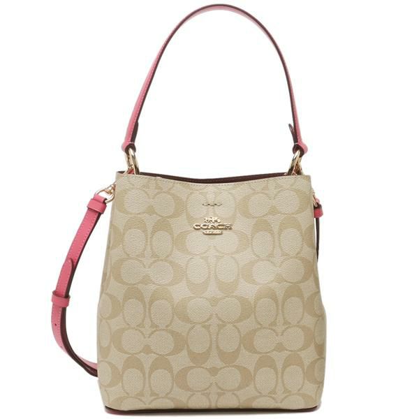 コーチ アウトレット ハンドバッグ ショルダーバッグ シグネチャー ベージュ ピンク レディース COACH 2312 IMSQ1 詳細画像