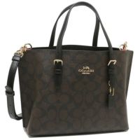 コーチ アウトレット トートバッグ ショルダーバッグ シグネチャー ブラウン ブラック レディース COACH C4250 IMAA8