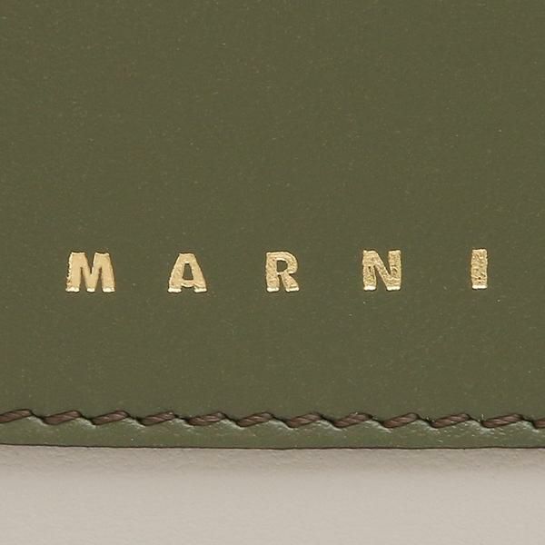 マルニ 二つ折り財布 トランク グリーン マルチ レディース MARNI PFMOQ14U13 LV589 Z473N 詳細画像