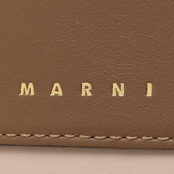 マルニ 二つ折り財布 トランク ブラウン マルチ レディース MARNI PFMOQ14U13 LV589 Z474N 詳細画像