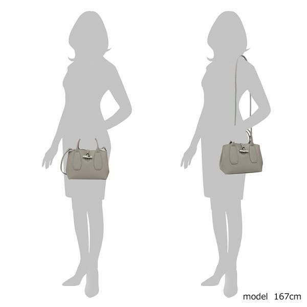 ロンシャン ハンドバッグ ショルダーバッグ ロゾ Sサイズ グレー レディース LONGCHAMP 10095 HPN P55 詳細画像