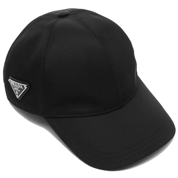 プラダ キャップ 帽子 テスート リナイロン トライアングルロゴ ブラック メンズ レディース PRADA 1HC274 2DMI F0002