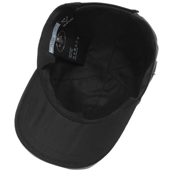 プラダ キャップ 帽子 テスート リナイロン トライアングルロゴ ブラック メンズ レディース PRADA 1HC274 2DMI F0002 詳細画像