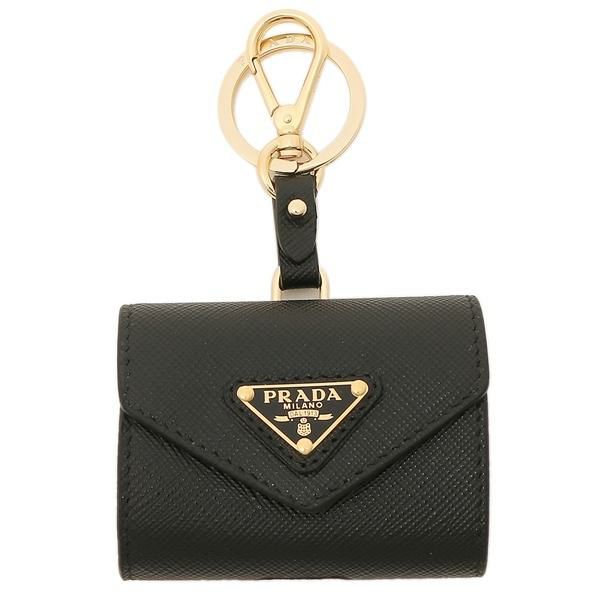 プラダ エアーポッズ プロ イヤホンケース サフィアーノ トライアングルロゴ ブラック レディース PRADA 1TL425 QHH F0002 詳細画像