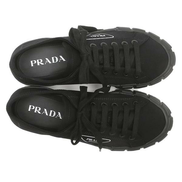 プラダ スニーカー 靴 シューズ ギャバジン トライアングルロゴ ブラック メンズ PRADA 2EG302 GUD F0002 詳細画像