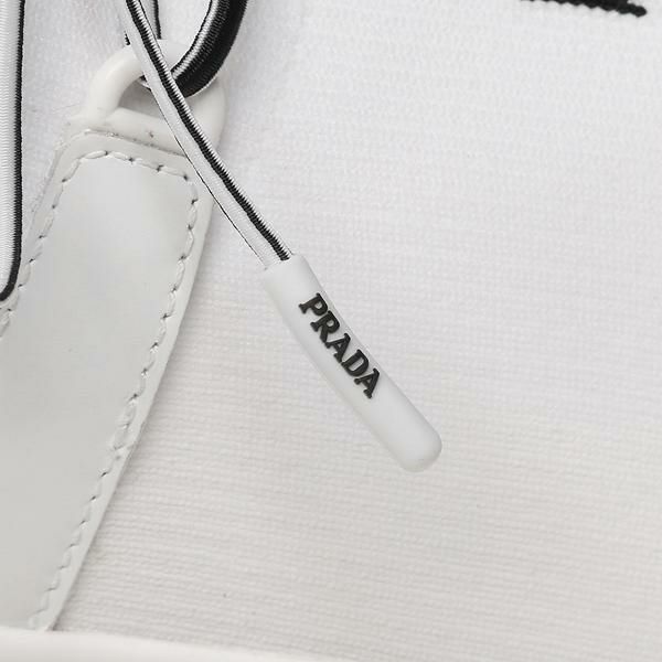 プラダ スニーカー 靴 シューズ ニットファブリック ロゴ ホワイト ブラック メンズ PRADA 4E3492 3LD8 F0964 詳細画像