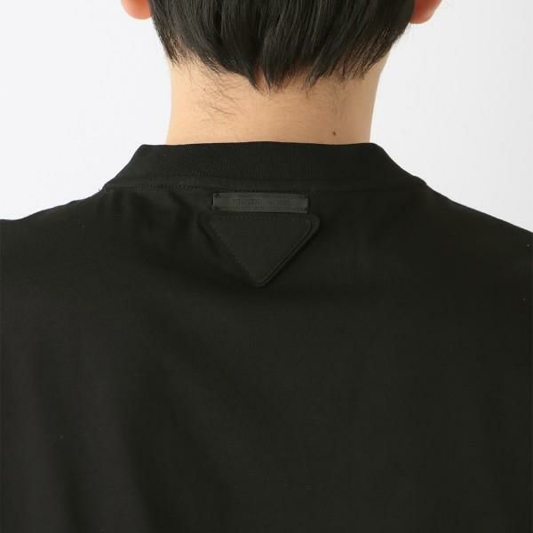 プラダ Tシャツ トップス コットンジャージー 3パックセット ブラック メンズ PRADA UJM493 ILK 181 F0002 詳細画像