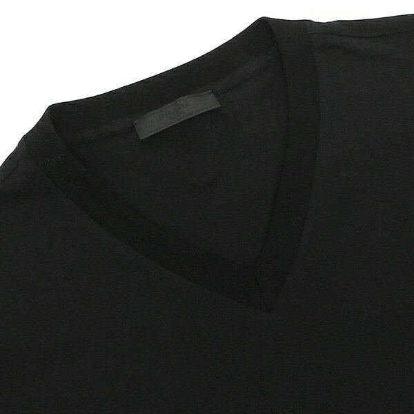 プラダ Tシャツ トップス コットンジャージー 3パックセット ブラック メンズ PRADA UJM493 ILK 181 F0002 詳細画像