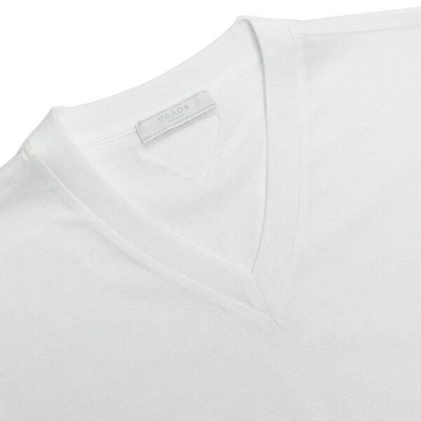 プラダ Tシャツ トップス コットンジャージー 3パックセット ホワイト メンズ PRADA UJM493 ILK 181 F0009 詳細画像
