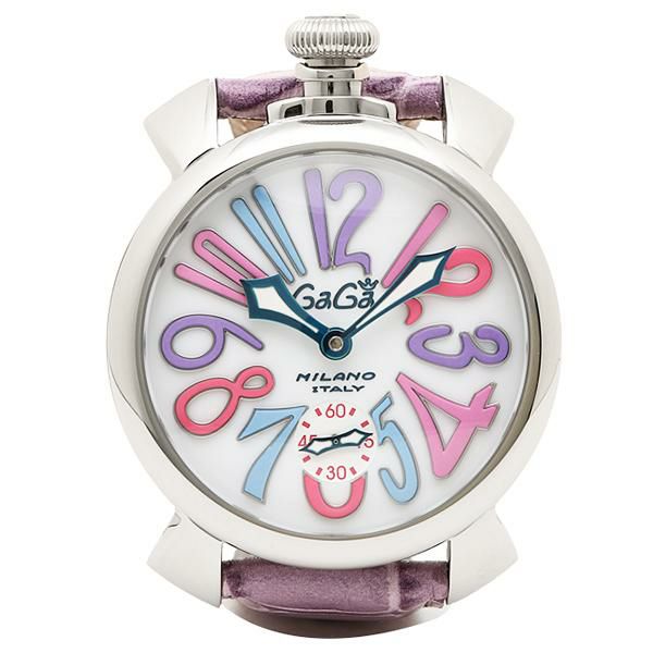 ガガミラノ 時計 メンズ Gaga Milano 5010 09s スイス製 マヌアーレ 48mm 定番スタイル Manuale Purple 手巻