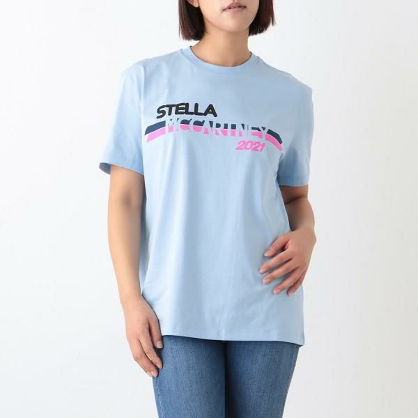 ステラマッカートニー トップス Ｔシャツ ロゴ ブルー レディース STELLA McCARTNEY 381701 SOW81 4210 42(約L)