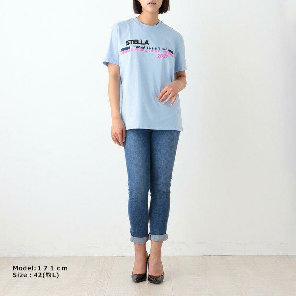 ステラマッカートニー トップス Ｔシャツ ロゴ ブルー レディース STELLA McCARTNEY 381701 SOW81 4210 詳細画像