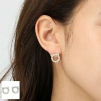 サルヴァトーレフェラガモ  ピアス アクセサリー ガンチーニ クリスタルパール ミディアム レディース Salvatore Ferragamo 760125