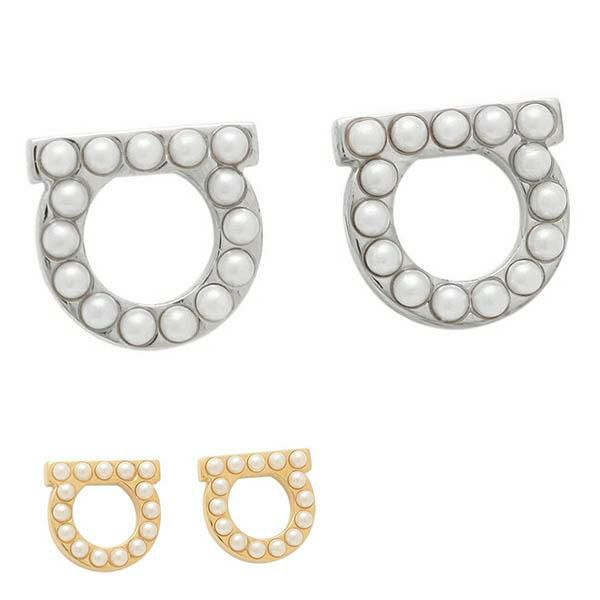 サルヴァトーレフェラガモ  ピアス アクセサリー ガンチーニ クリスタルパール ミディアム レディース Salvatore Ferragamo 760125