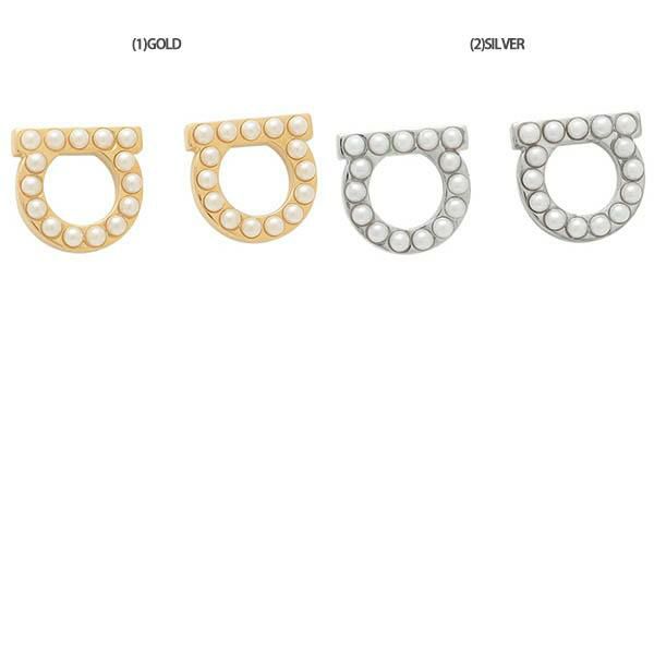 サルヴァトーレフェラガモ  ピアス アクセサリー ガンチーニ クリスタルパール ミディアム レディース Salvatore Ferragamo 760125 詳細画像