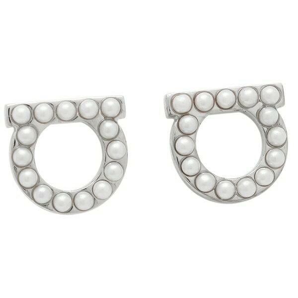 サルヴァトーレフェラガモ  ピアス アクセサリー ガンチーニ クリスタルパール ミディアム レディース Salvatore Ferragamo 760125 詳細画像