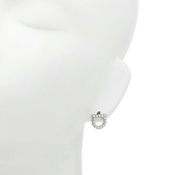 サルヴァトーレフェラガモ  ピアス アクセサリー ガンチーニ クリスタルパール ミディアム レディース Salvatore Ferragamo 760125 詳細画像