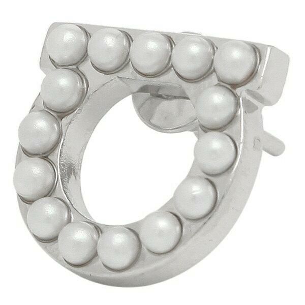 サルヴァトーレフェラガモ  ピアス アクセサリー ガンチーニ クリスタルパール ミディアム レディース Salvatore Ferragamo 760125 詳細画像