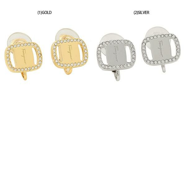 サルヴァトーレフェラガモ  イヤリング アクセサリー ヴァラ クリスタル レディース Salvatore Ferragamo 760252 詳細画像