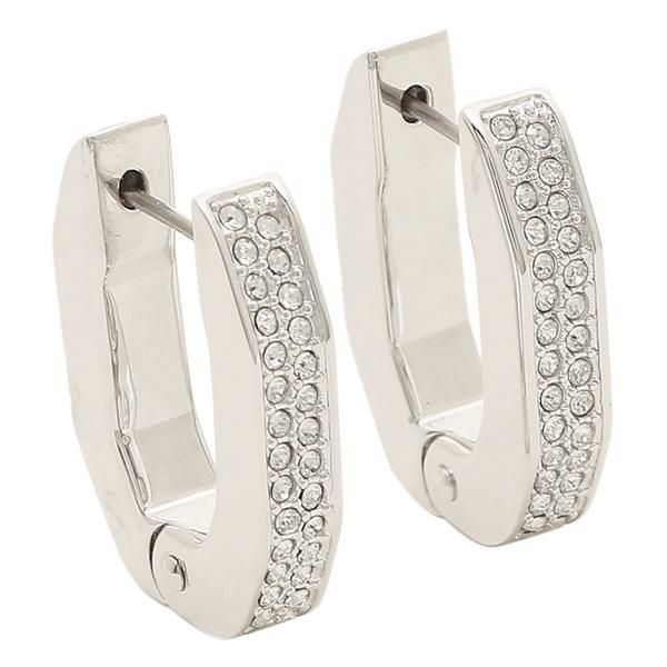 スワロフスキー ピアス アクセサリー デクストラ Sサイズ フープ ホワイト シルバー レディース SWAROVSKI 5618307