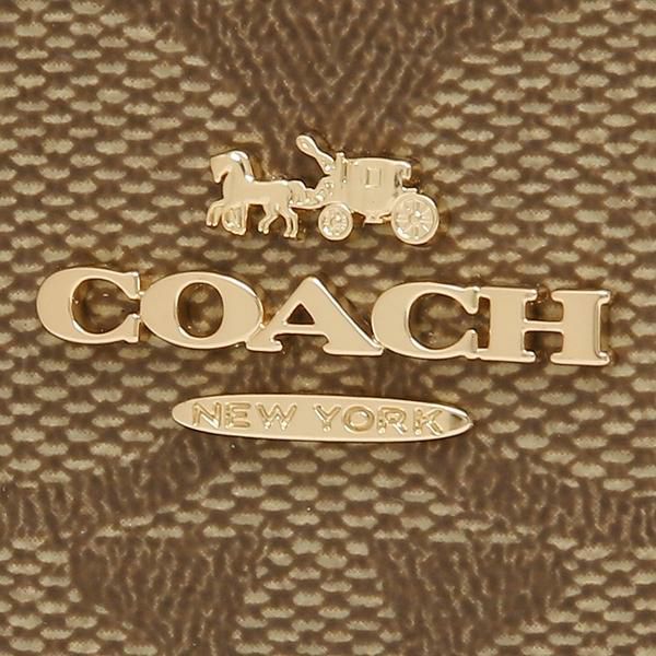 コーチ アウトレット カードケース コインケース シグネチャー ベージュ ブラック レディース COACH C1885 IMNOX 詳細画像