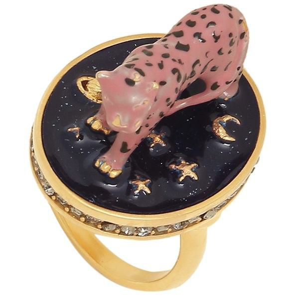 クリスチャンディオール リング アクセサリー Dチャームポップ Mサイズ 指輪 レオパード ゴールド ピンク レディース Christian Dior R1078 CHALQ 304