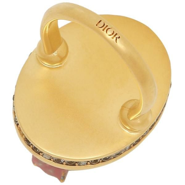 クリスチャンディオール リング アクセサリー Dチャームポップ Mサイズ 指輪 レオパード ゴールド ピンク レディース Christian Dior R1078 CHALQ 304 詳細画像