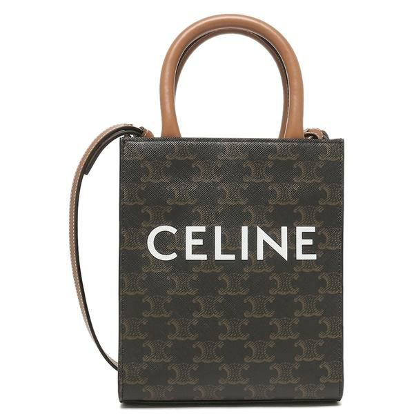 セリーヌ ハンドバッグ ショルダーバッグ バーティカルカバ ロゴ トリオンフ ミニバッグ ブラウン レディース CELINE 194372BZK 04LU 詳細画像
