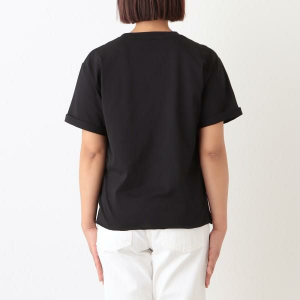 サンローランパリ Tシャツ トップス ロゴ ブラック レディース SAINT LAURENT PARIS 460876 YB2DQ 1000 詳細画像