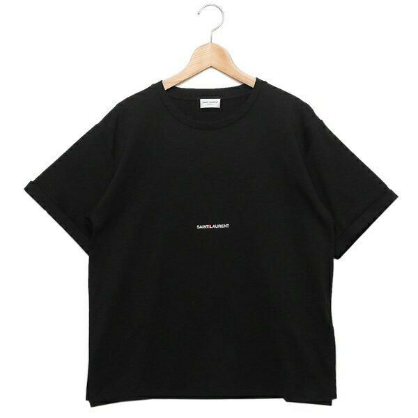 サンローランパリ Tシャツ トップス ロゴ ブラック レディース SAINT LAURENT PARIS 460876 YB2DQ 1000 詳細画像