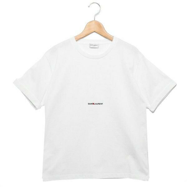 サンローランパリ Tシャツ トップス ロゴ ホワイト レディース SAINT LAURENT PARIS 460876 YB2DQ 9000 詳細画像