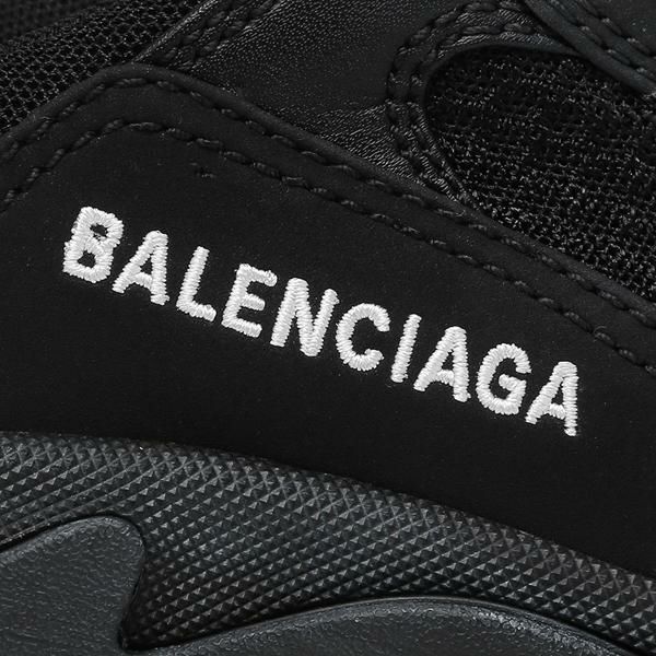 バレンシアガ スニーカー 靴 トリプル S ロゴ ブラック レディース BALENCIAGA 531388 W09OM 1000 詳細画像