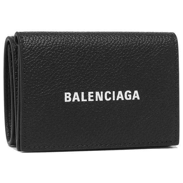 バレンシアガ 三つ折り財布 キャッシュ ミニ ウォレット ブラック メンズ レディース BALENCIAGA 594312 1IZI3 1090
