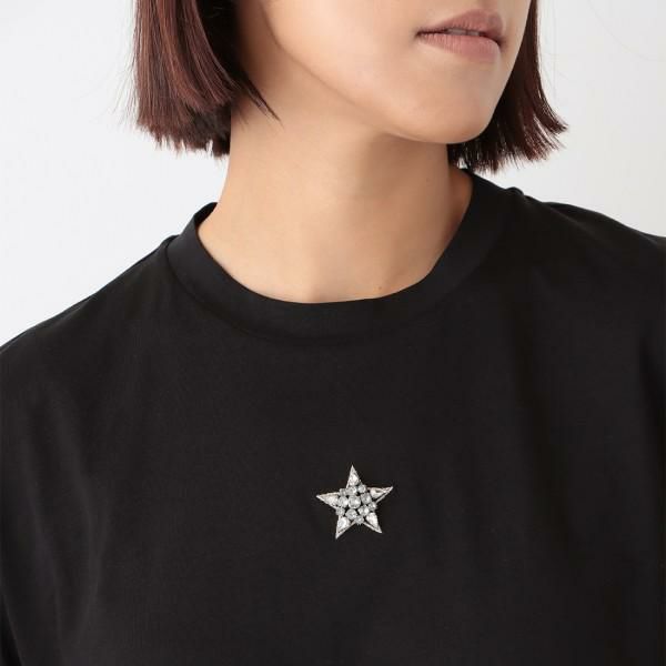 ステラマッカートニー トップス Tシャツ ミニスター ブラック レディース STELLA McCARTNEY 457142 SLW23 1000 詳細画像