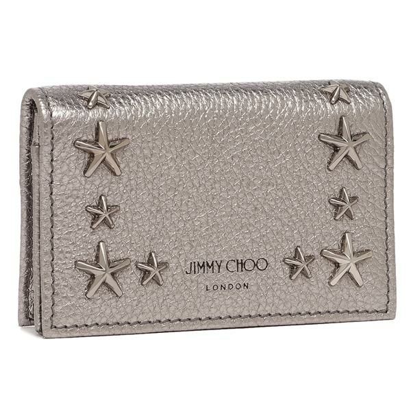 ジミーチュウ カードケース ネッロ シルバー レディース JIMMY CHOO NELLOUUR 14503795