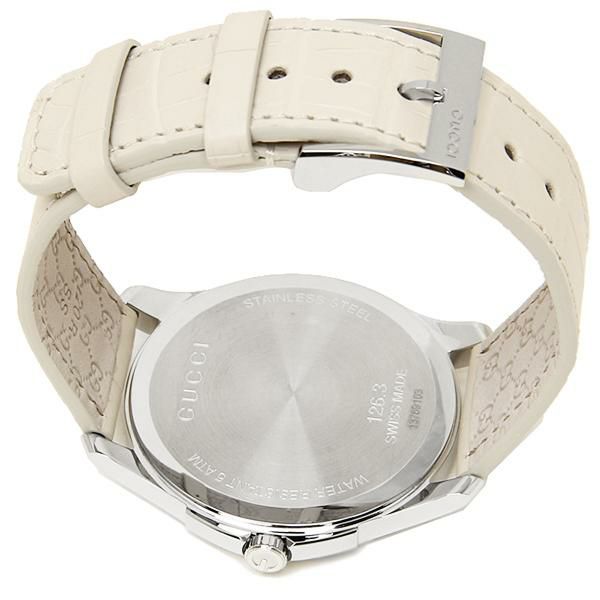 グッチ 時計 メンズ GUCCI YA126306 Gタイムレス 腕時計 ウォッチ ホワイト/シルバー 詳細画像