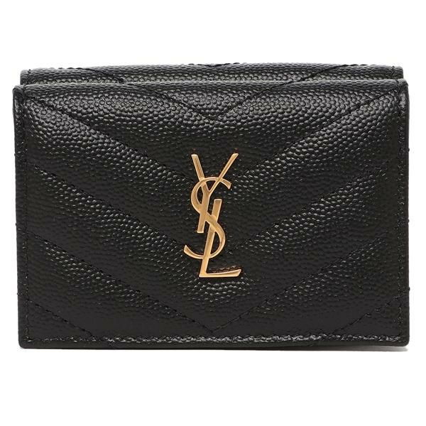 サンローランパリ 三つ折り財布 タイニー オリガミ モノグラム ウォレット ブラック レディース SAINT LAURENT PARIS 668274 BOWA1 1000 詳細画像