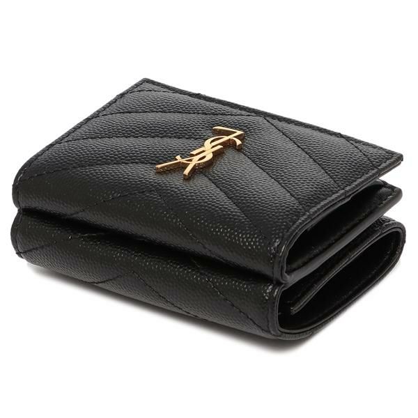 サンローランパリ 三つ折り財布 タイニー オリガミ モノグラム ウォレット ブラック レディース SAINT LAURENT PARIS 668274  BOWA1 1000 | AXES