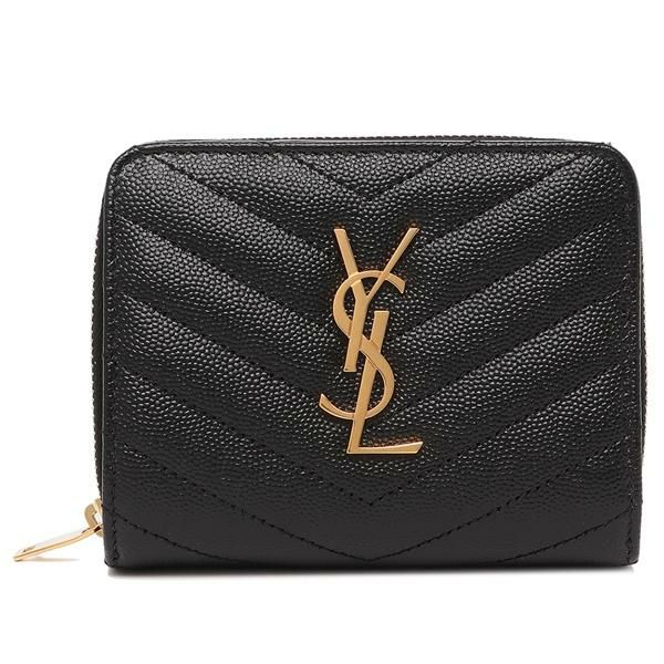 サンローランパリ 二つ折り財布 モノグラム ブラック レディース SAINT LAURENT PARIS 668288 BOW01 1000 詳細画像