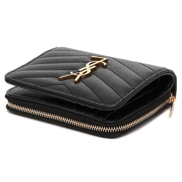 サンローランパリ 二つ折り財布 モノグラム ブラック レディース SAINT LAURENT PARIS 668288 BOW01 1000 詳細画像