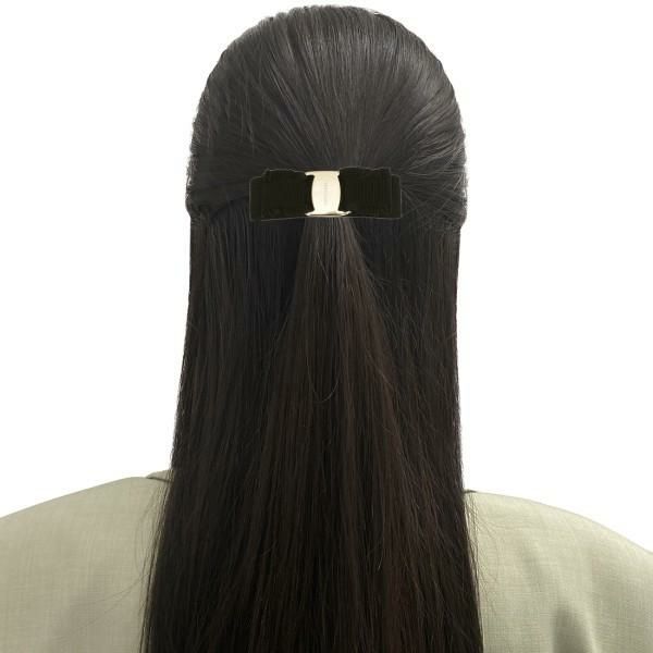 サルヴァトーレフェラガモ バレッタ アクセサリー ヴァラリボン ヘアアクセサリー ブラック レディース Salvatore Ferragamo 346972 662681 詳細画像