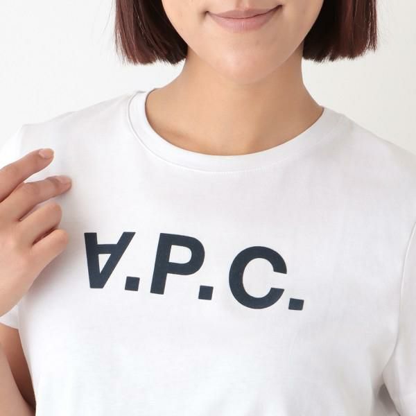 アーペーセー トップス Tシャツ ホワイト レディース APC COBQX F26588 IAK 詳細画像