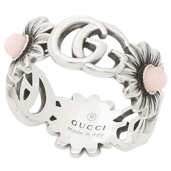 グッチ アクセサリー リング ダブルG フラワー 指輪 シルバー ピンク レディース GUCCI 527394 J8440 8164 詳細画像
