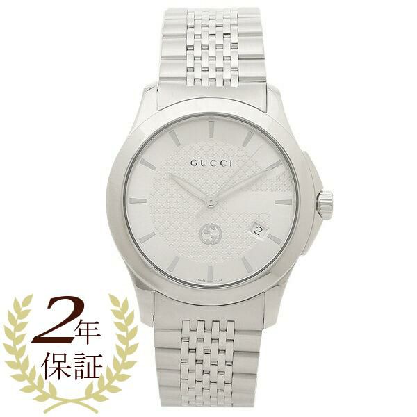 グッチ 時計 メンズ Gタイムレス クォーツ ホワイト シルバー GUCCI YA1264174