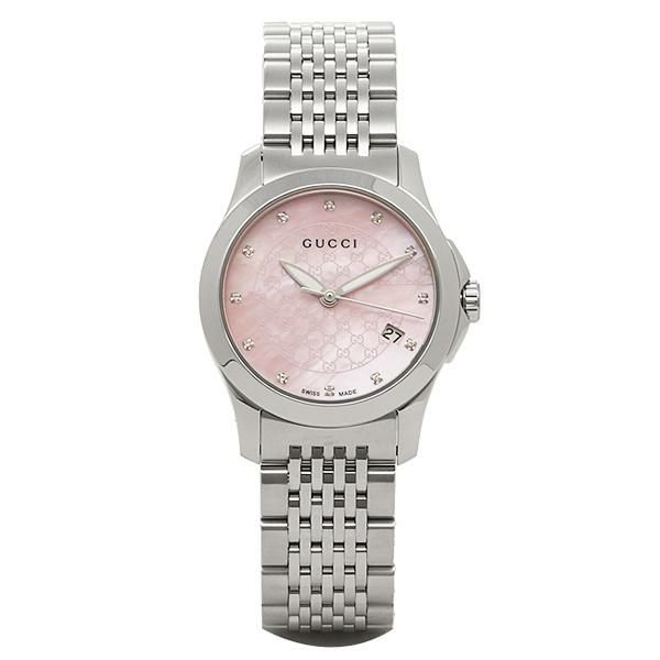 グッチ 時計 レディース GUCCI YA126534 G-タイムレス 腕時計 ウォッチ シルバー/ピンク