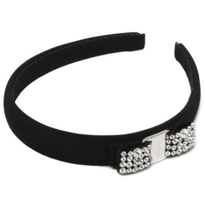 サルヴァトーレフェラガモ カチューシャ アクセサリー ヴァラ ヘアアクセサリー ブラック レディース Salvatore Ferragamo 347581 713034