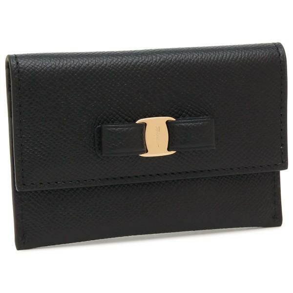 サルヴァトーレフェラガモ カードケース ヴァラ ブラック レディース Salvatore Ferragamo 22D155 0683522