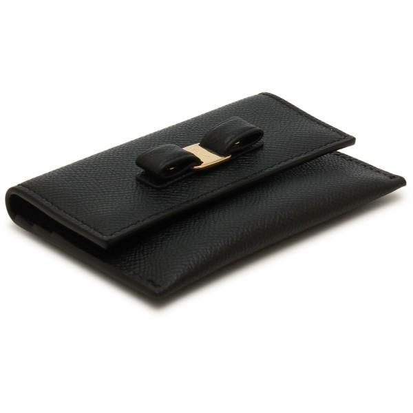 サルヴァトーレフェラガモ カードケース ヴァラ ブラック レディース Salvatore Ferragamo 22D155 0683522 詳細画像