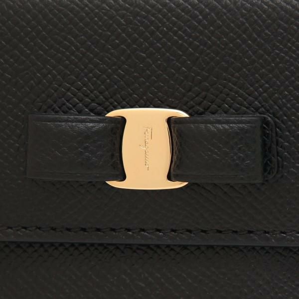 サルヴァトーレフェラガモ カードケース ヴァラ ブラック レディース Salvatore Ferragamo 22D155 0683522 詳細画像